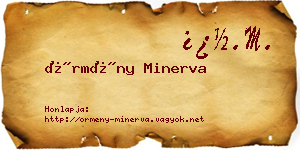 Örmény Minerva névjegykártya